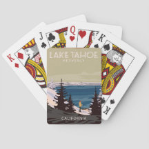 Lake Tahoe, Ski Himmlische Spielkarten
