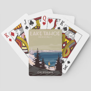 Lake Tahoe, Ski Himmlische Spielkarten