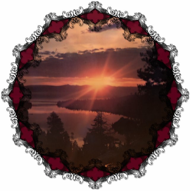 Lake Tahoe Sunrise Ornament Fotoskulptur Ornament (Vorne)