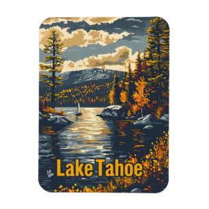 Lake Tahoe Vintag Magnet