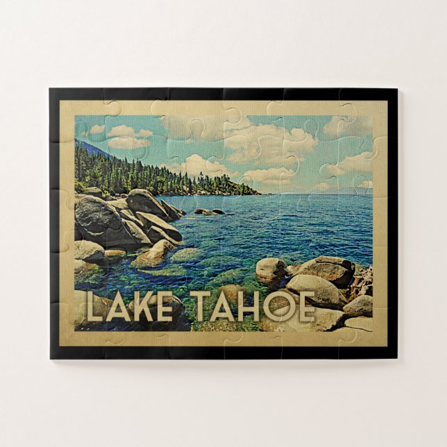 Lake Tahoe Vintage Travel (Horizontal)
