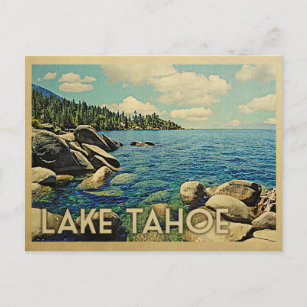 Lake Tahoe Vintage Travel Postkarte