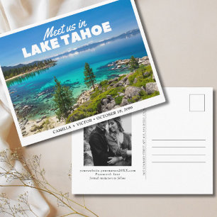Lake Tahoe Wedding Enregistrer la date Carte posta