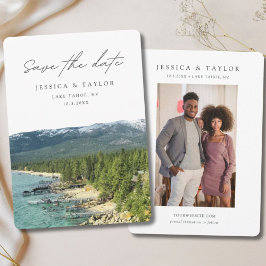 Lake Tahoe Wedding Incline Village Save the Date Einladung