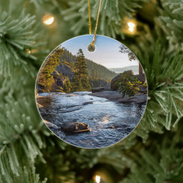 Lake Tahoe Weihnachtsbaum Keramik Ornament