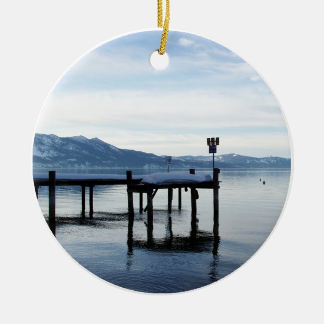Lake- Tahoedock Keramikornament (Vorne)