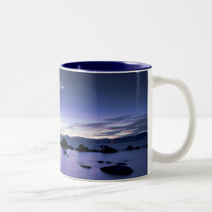 Lake- Tahoekaffee-Tasse Zweifarbige Tasse