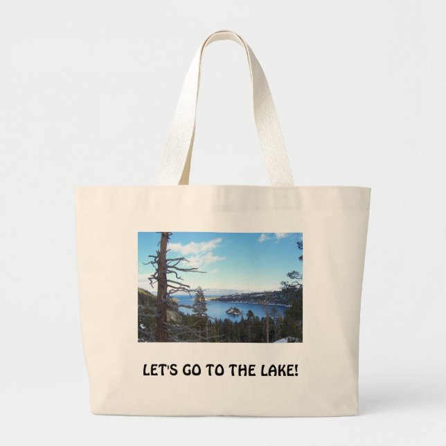 Lake- Tahoestrand-Tasche, Jumbo Stoffbeutel (Vorne)