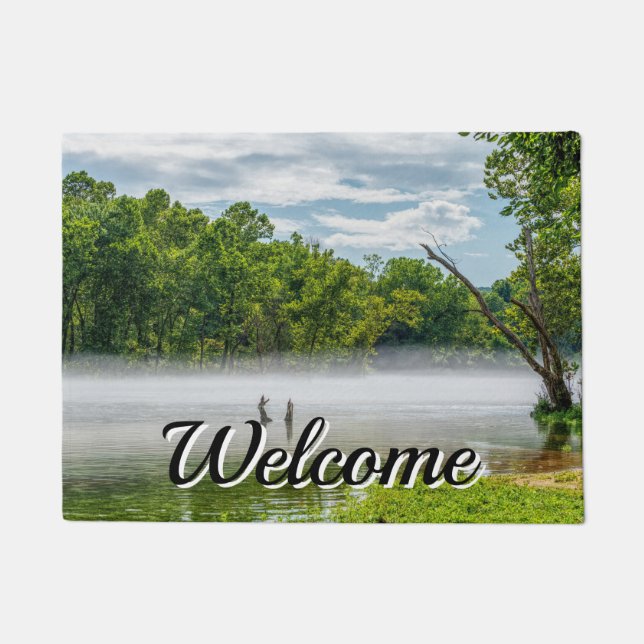 Lake Taneycomo Summer Fog Willkommen Doormat Fußmatte (Vorderseite)