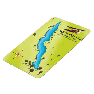 Lake Tanganika Afrikanische Karte Magnet