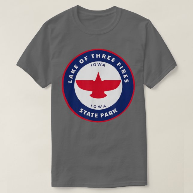 Lake Three Fires Staat Park Iowa IA Ferien So T-Shirt (Design vorne)