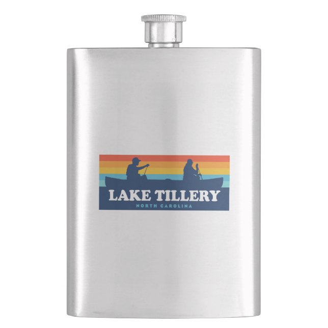 Lake Tillery North Carolina Canoe Flachmann (Vorderseite)