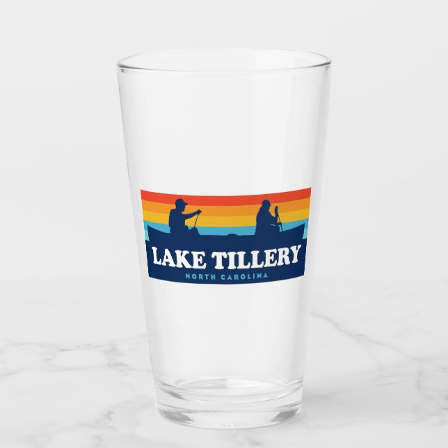 Lake Tillery North Carolina Canoe Glas (Vorderseite)