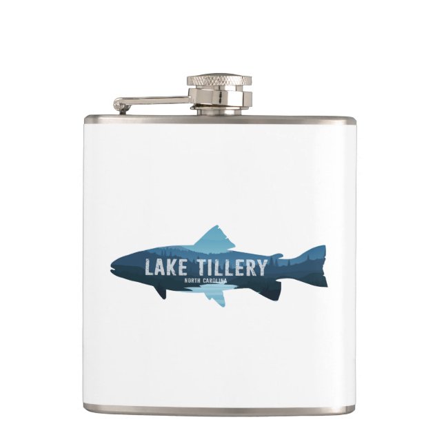 Lake Tillery North Carolina Fisch Flachmann (Vorderseite)