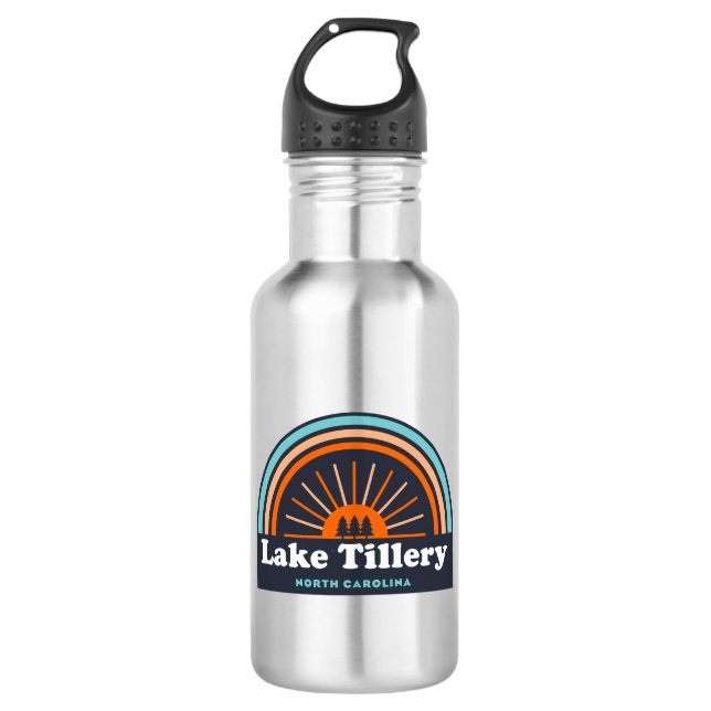 Lake Tillery North Carolina Rainbow Edelstahlflasche (Vorderseite)