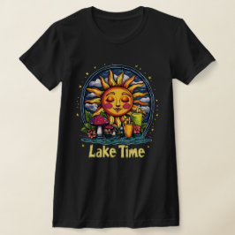 "Lake Time" Retro Sun & Nature T-Shirt