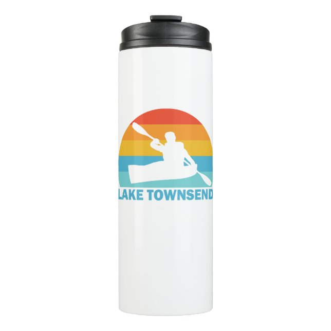 Lake Townsend North Carolina Kayak Thermosbecher (Vorderseite)