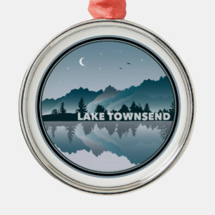 Lake Townsend North Carolina Reflektion Ornament Aus Metall