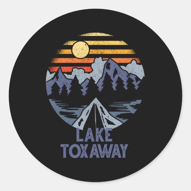 Lake Toxaway North Carolina Blue Ridge Mountains C Runder Aufkleber (Vorderseite)