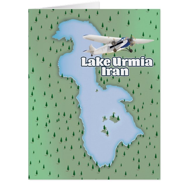 Lake Urmia Iran Travel Map (Vorderseite)