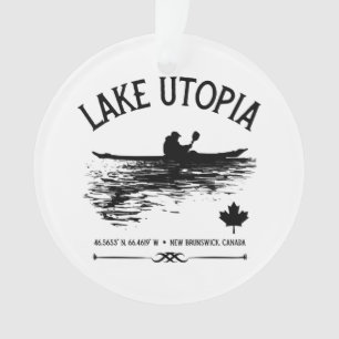 Lake Utopia New Brunswick Kanada Seen - Paddler Ornament