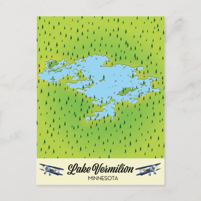 Lake Vermilion Minnesota Karte (Vorderseite)
