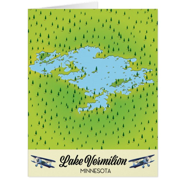 Lake Vermilion Minnesota Karte (Vorderseite)