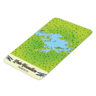 Lake Vermilion Minnesota Karte Magnet