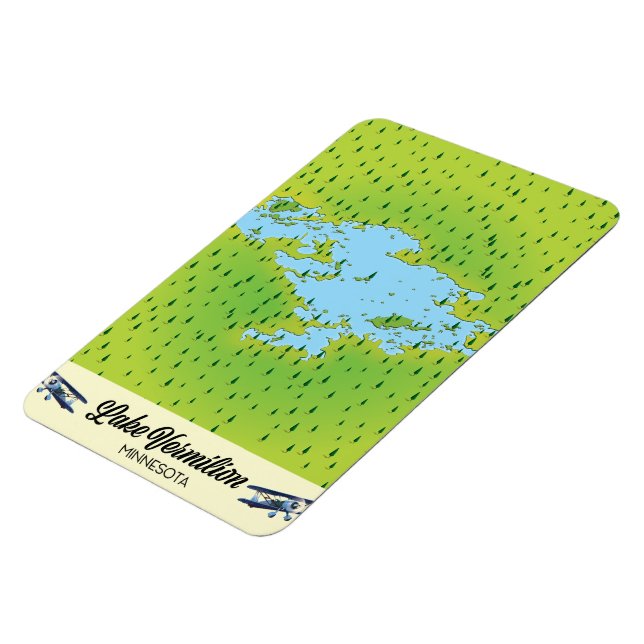Lake Vermilion Minnesota Karte Magnet (Linke Seite)