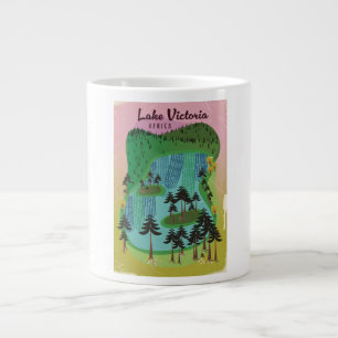 Lake Victoria Afrikanisches Reiseplakat Jumbo-Tasse
