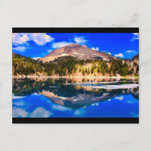 Lake View Lassen Volcanal-Nationalpark Postkarte