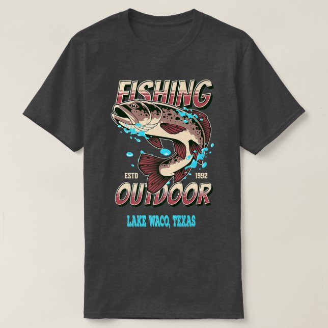 Lake Waco, Tees Top 100 Bass Fishing Seen Premium (Design vorne)