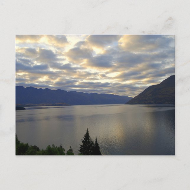 Lake Wakatipu, Queenstown, NZ Postkarte (Vorderseite)