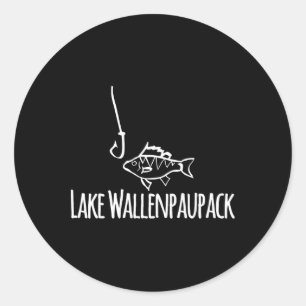 Lake Wallenpaupack Dummer Süßer Fisch Angelhaken B Runder Aufkleber