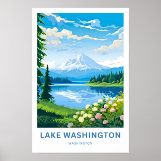 Lake Washington Travel Print Poster