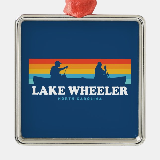 Lake Wheeler North Carolina Canoe Ornament Aus Metall (Vorne)