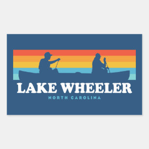 Lake Wheeler North Carolina Canoe Rechteckiger Aufkleber