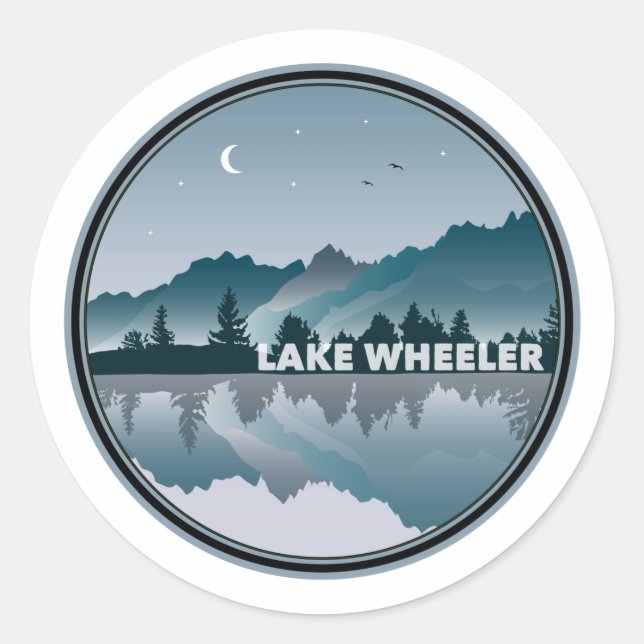 Lake Wheeler North Carolina Reflektion Runder Aufkleber (Vorderseite)