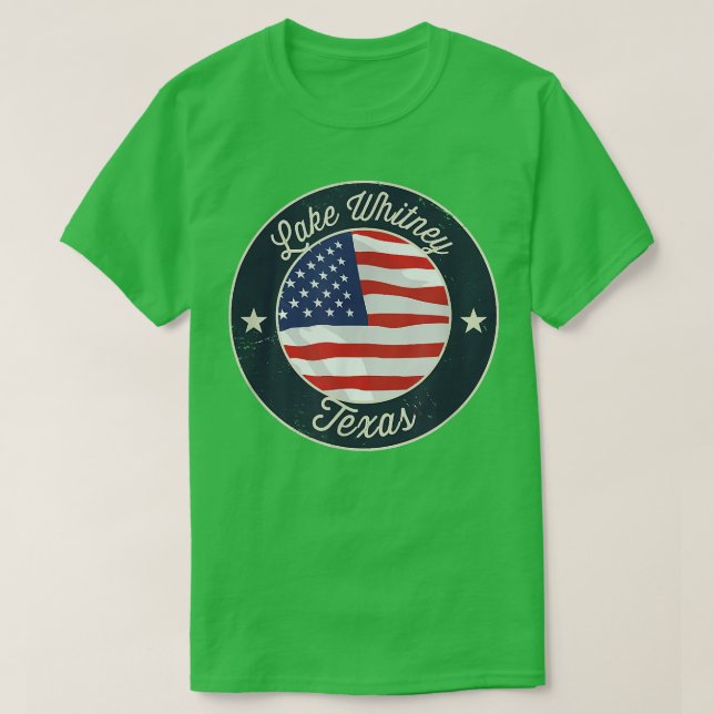 Lake Whitney - Patriotic Texas Souvenir T - Shirt (Design vorne)