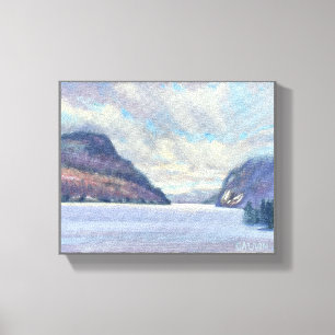 Lake willoughby Vermont Oil Painting Leinwanddruck