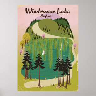 Lake Windermere Travel Poster