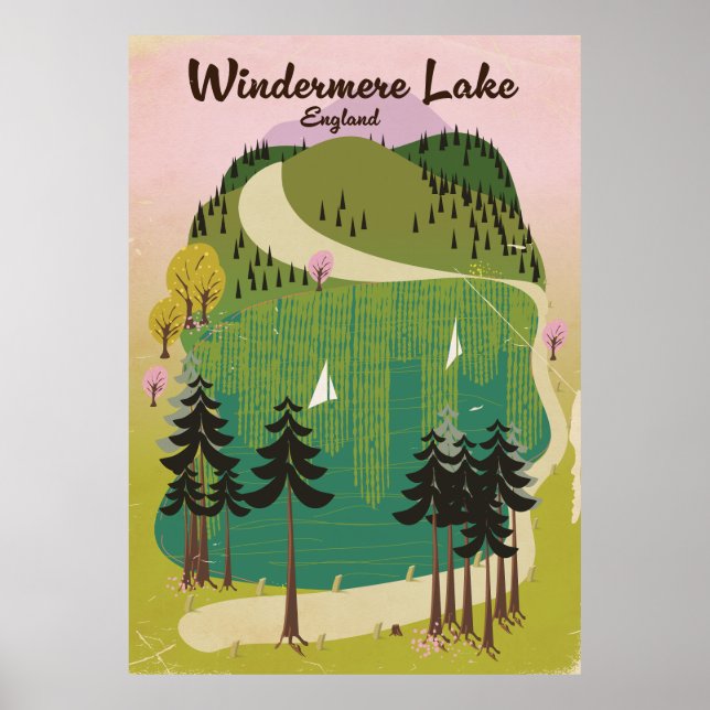 Lake Windermere Travel Poster (Vorne)
