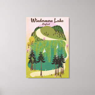 Lake Windermere Travel Poster Leinwanddruck