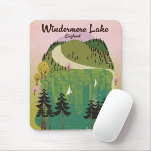 Lake Windermere Travel Poster Mousepad