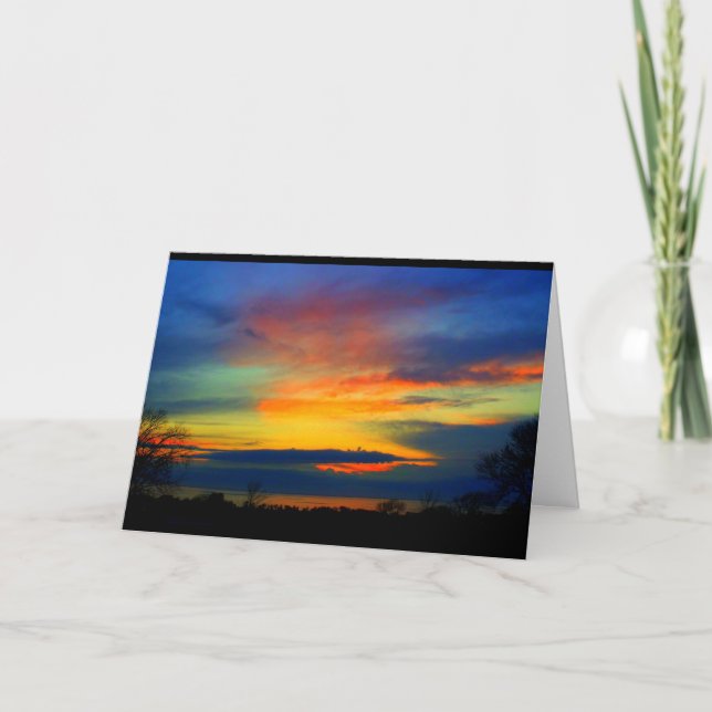 Lake Winnebago Sunset Denken Sie an Sie Karte (Vorderseite)