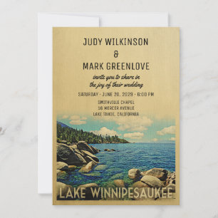 Lake Winnipesaukee Hochzeit Einladung Vintag