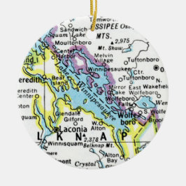 Lake Winnipesaukee Map Ornament