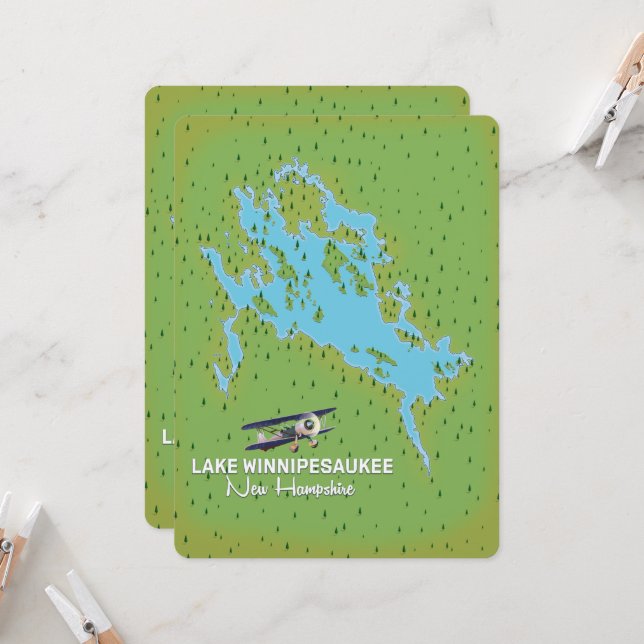 Lake Winnipesaukee New Hampshire (Vorderseite/Rückseite Beispiel)