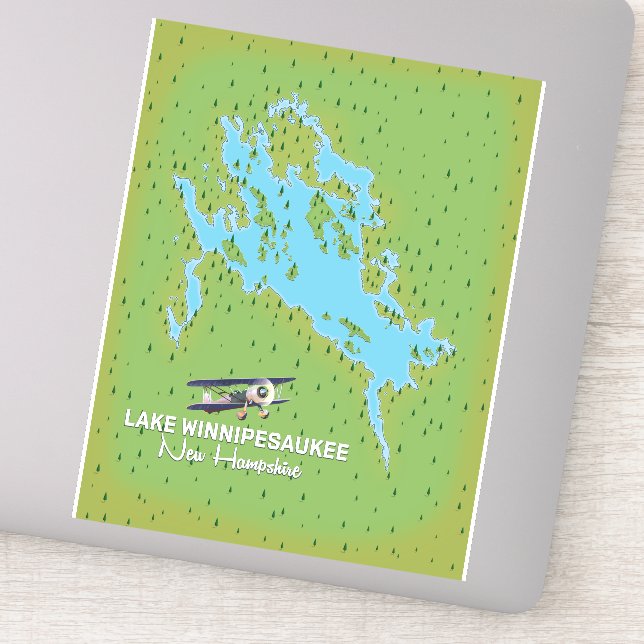 Lake Winnipesaukee New Hampshire Aufkleber (Detail)