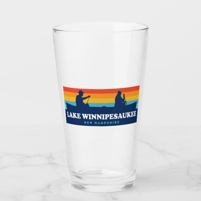 Lake Winnipesaukee New Hampshire Canoe Glas (Vorderseite)